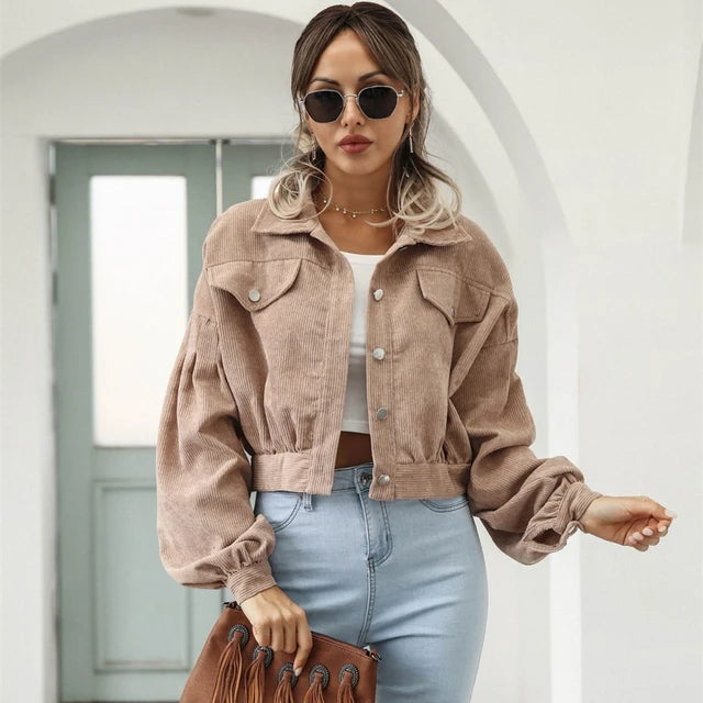 https://ae01.alicdn.com/kf/S32cfff79acf84c36bf9f3bf690888001x/2024-Spring-Autumn-Short-Coats-Corduroy-Women-s-Jacket-Single-Breasted-Turndown-Collar-Long-Lantern-Sleeves.jpg_640x640.jpg