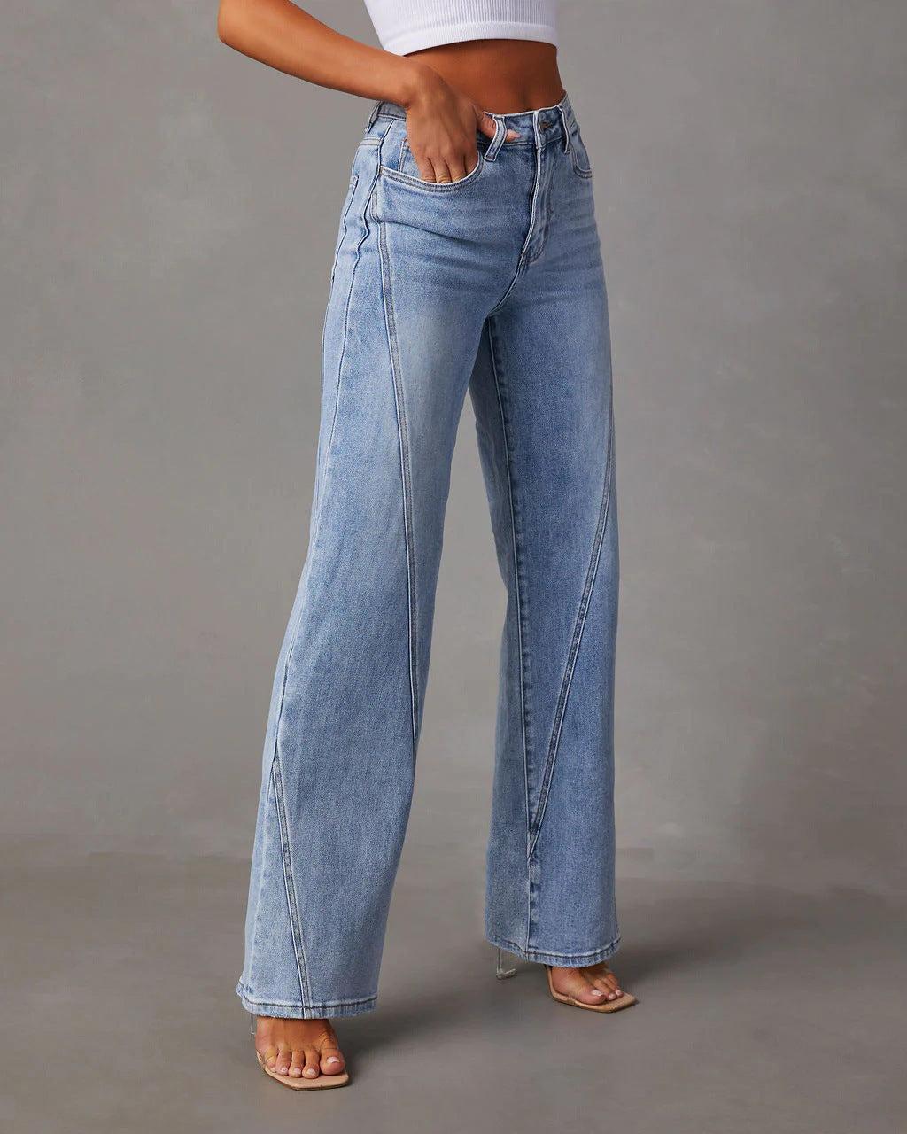 Jean Large Taille Haute