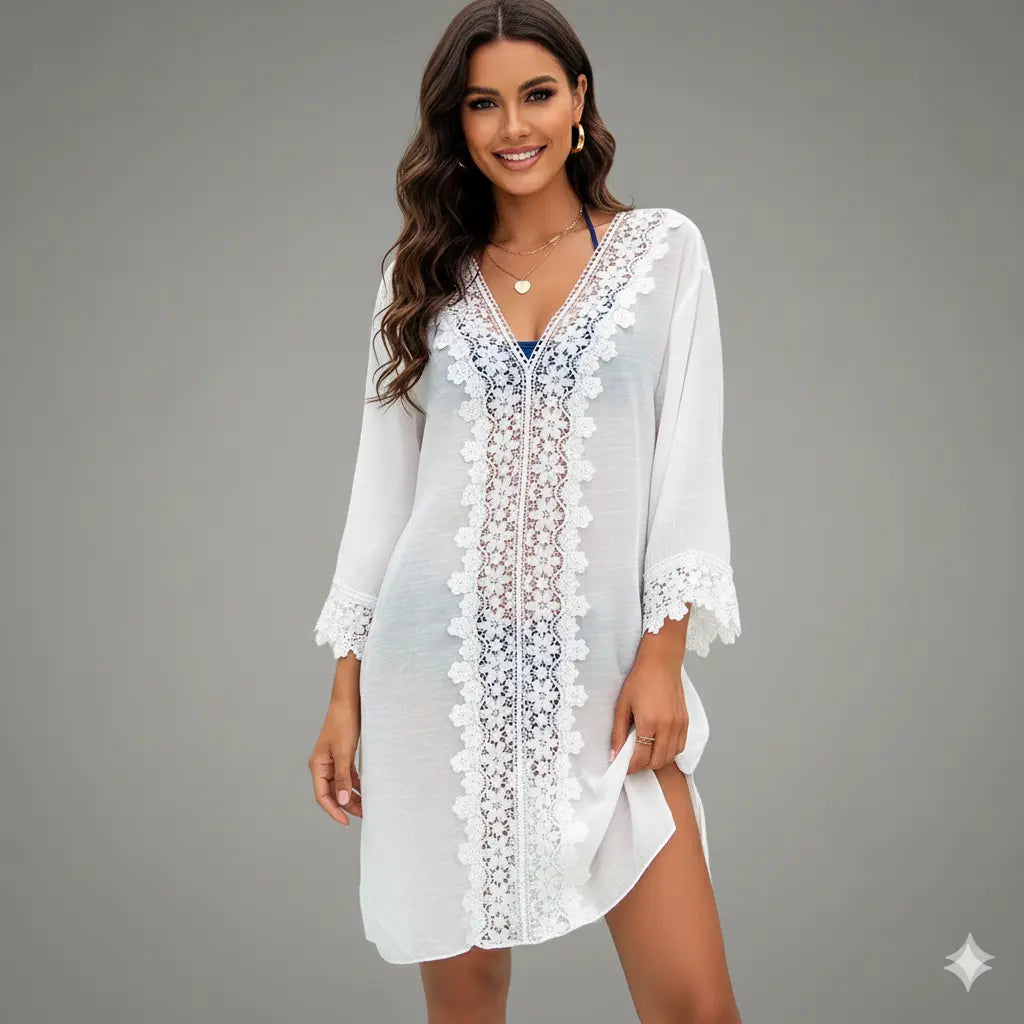 Robe de Plage Élégance Dentelle