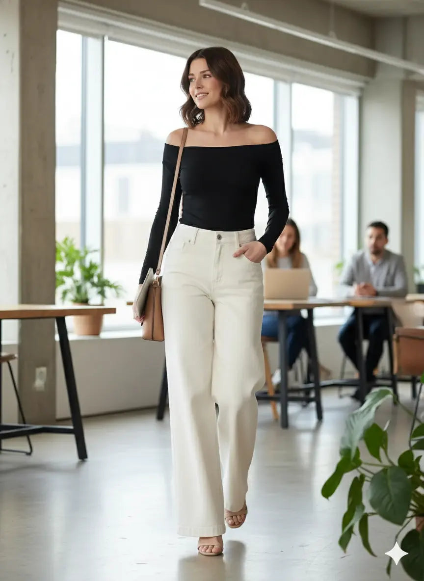 Jean Décontracté à Jambes Larges