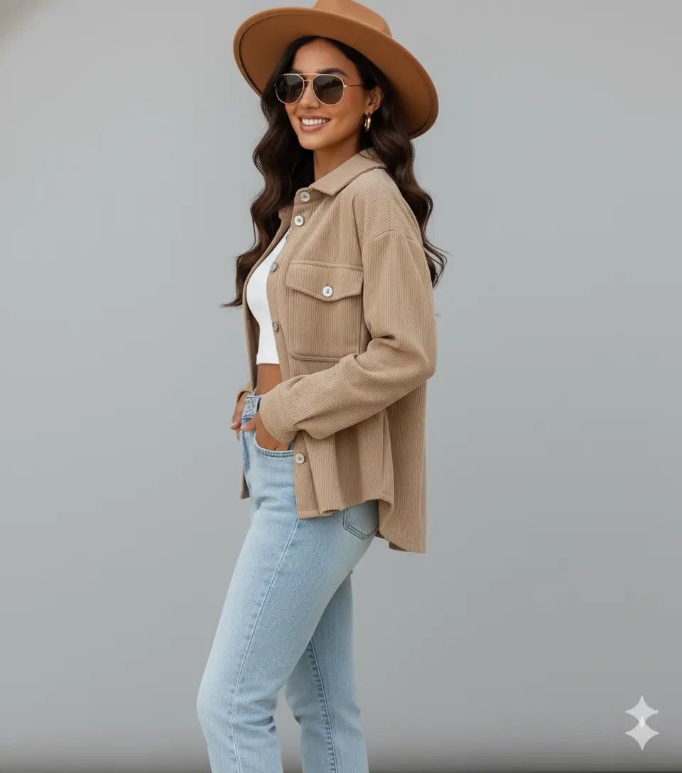 Veste Noami Velours Décontractée