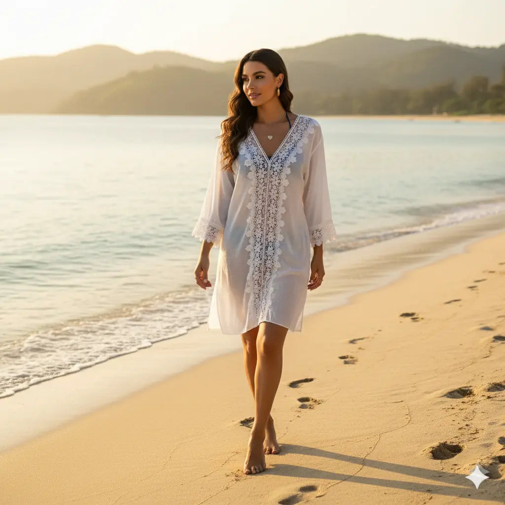 Robe de Plage Élégance Dentelle