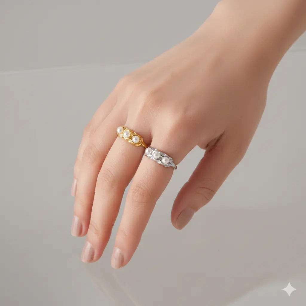 Bague Élégance Perlée
