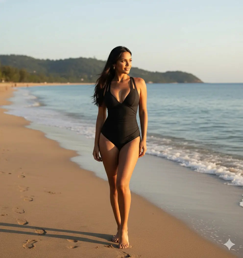 Maillot Élégance Plissée