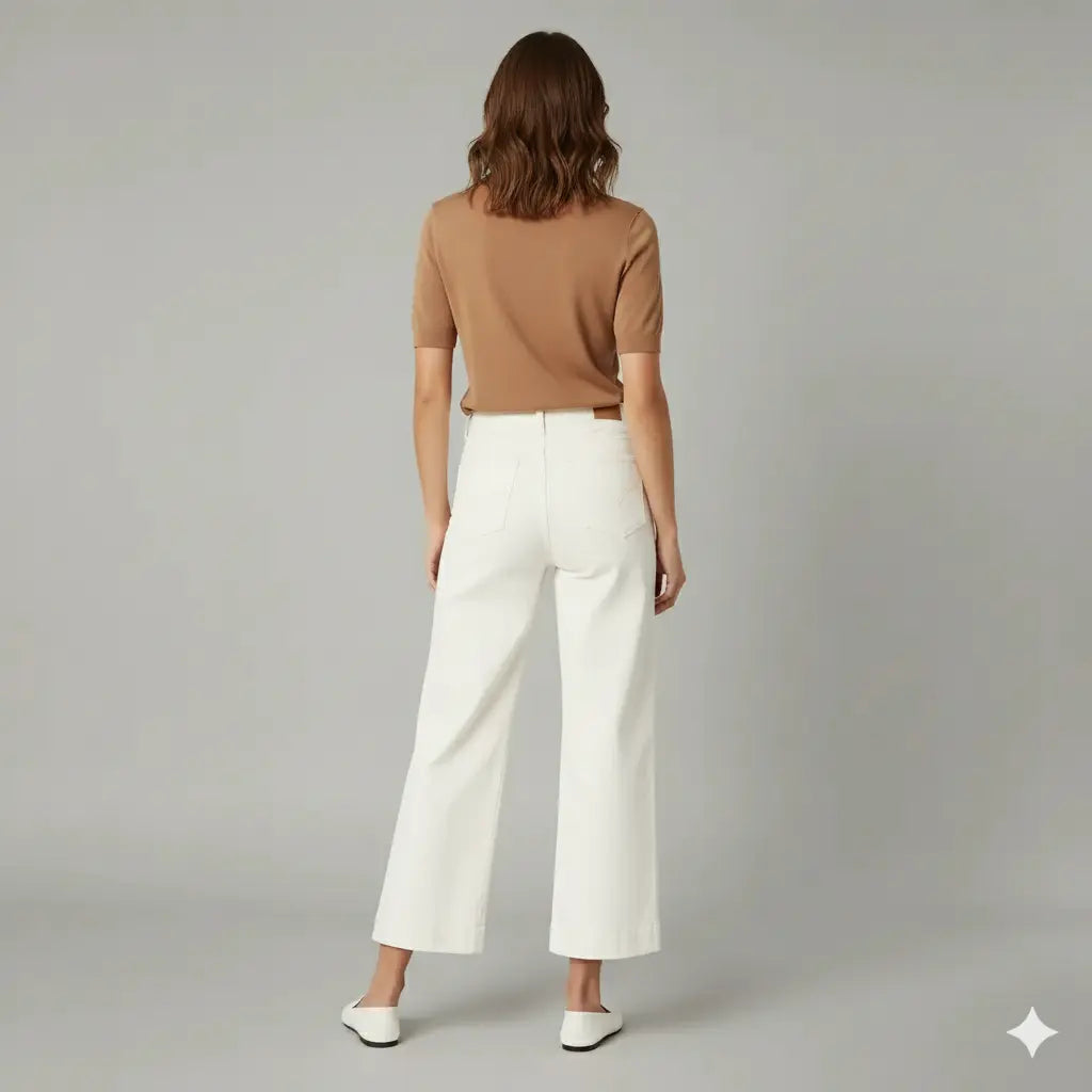 Pantalon Évasé Taille Haute – Confort d’Hiver