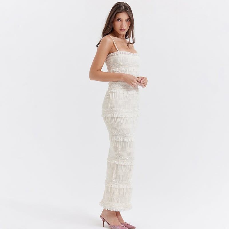 Robe Longue à Volants