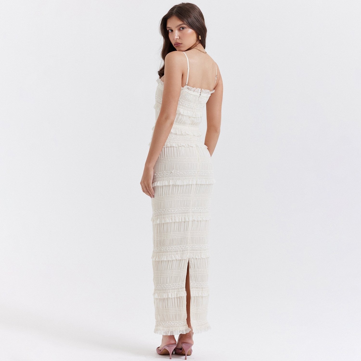 Robe Longue à Volants