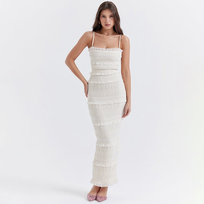 Robe Longue à Volants